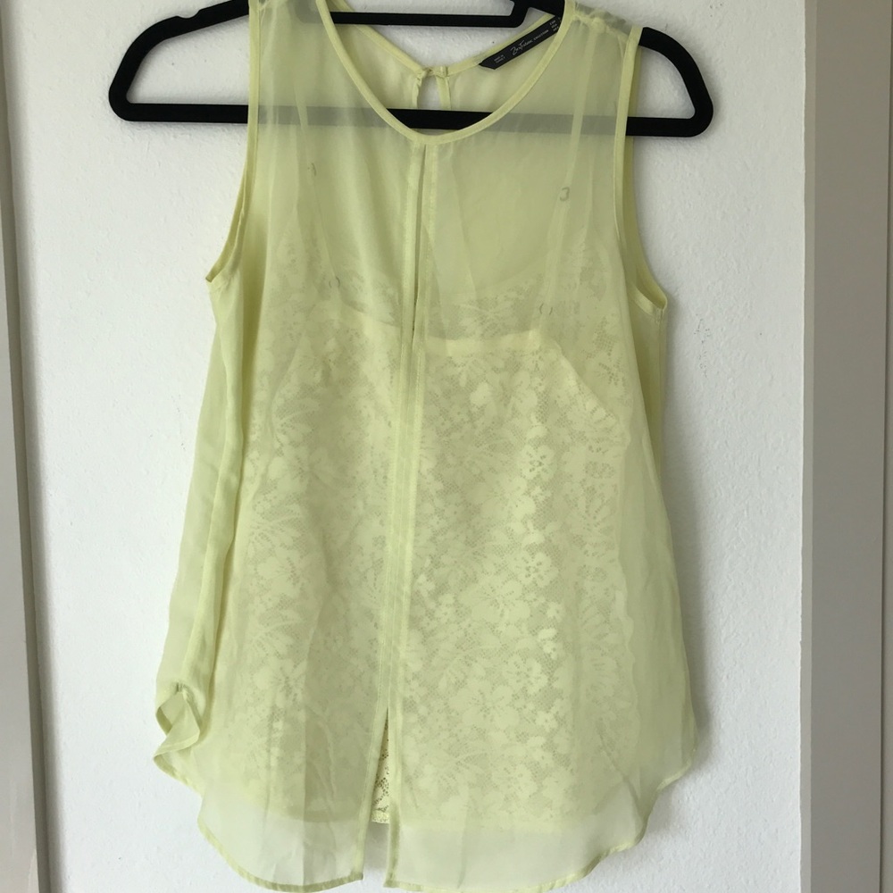 Zara Neon Lace Top